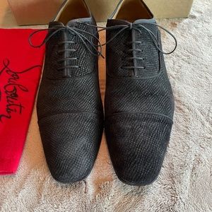Christian Louboutin Black Lace-up 43.5 (10.5US) Greggo Orlato Flat